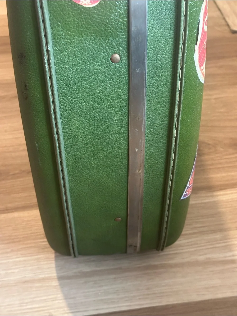 Vintage American Tourister Tiara Hard Shell Suitcase Green Luggage 24x17x7